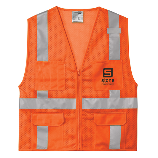 CornerStone ANSI 107 Class 2 Mesh Six-Pocket Zippered Vest